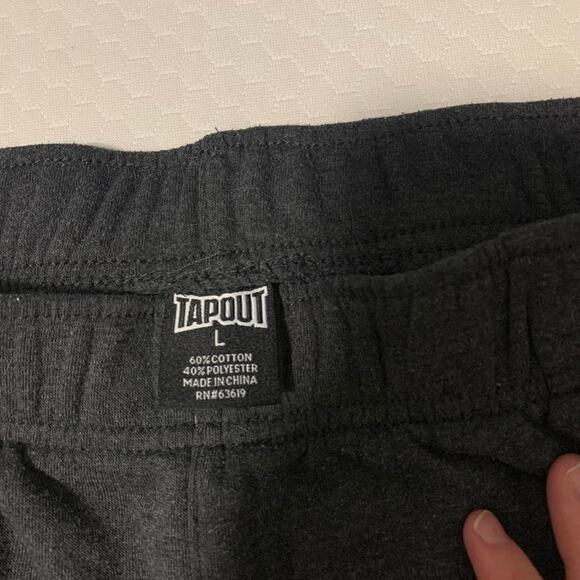 WWE Tapout Grey Sweatpants jogger style size large - Picture 2 of 5